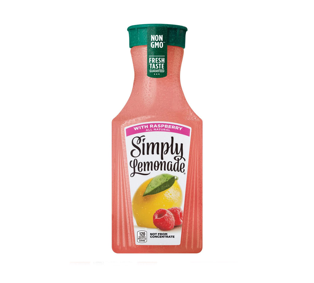 Limonada com suco de framboesa